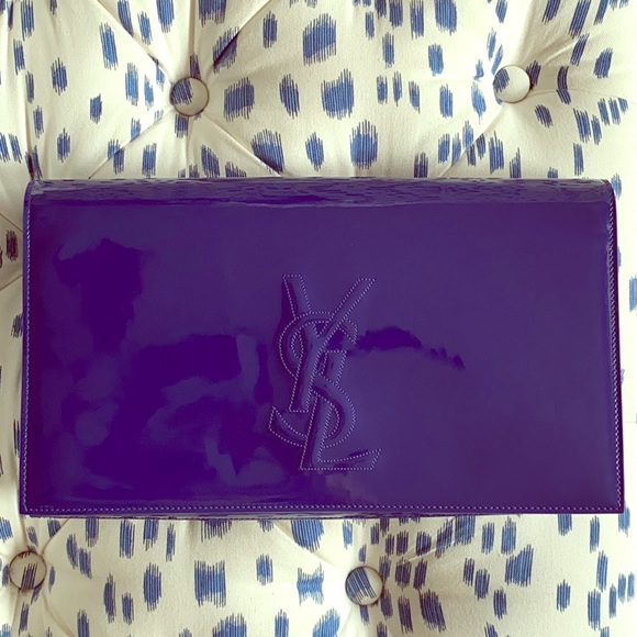 Yves Saint Laurent Royal Blue Clutch Bag - Picture 1 of 12